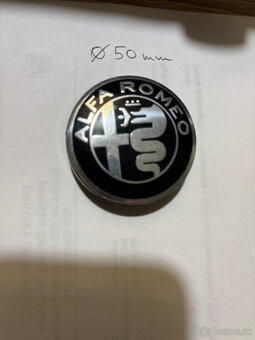 Stredové krytky Alfa Romeo - priemer 50, 56 a 59 mm - 6