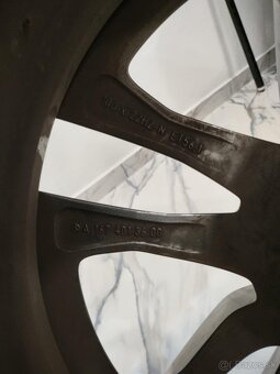 4ks alu disky r22 orig. AMG 5x112 r22 pneu + snimače tlaku - 6