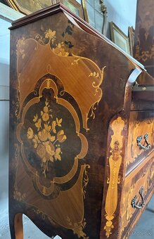 Intarzovaná písacia komoda - 6