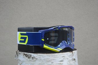 SHOT CARBON Kevlar prilba helma okuliare modro žltá - 6