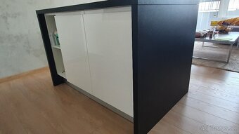 Predám moderný kuchynský pult / ostrovček – biely lesk lakov - 6