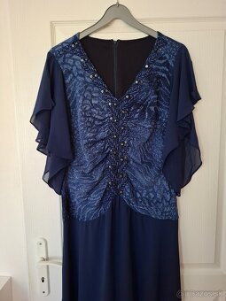 Šaty spoločenské  modré 48 - 50 - 6