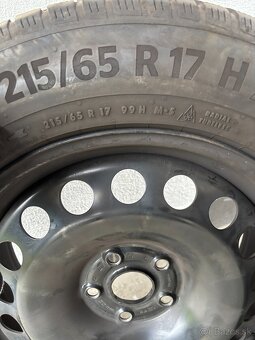 Zimné pneumatiky 215/65 R17 + Plechové disky 5x112 - 6