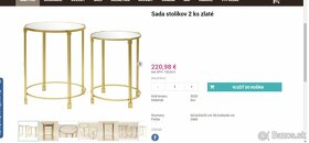 Glamour zlate stoliky, sada 2ks - maly a velky - 35% - 6