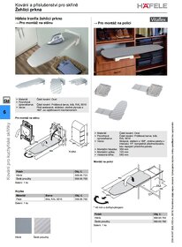Žehliaca doska HAFELE Ironfix - 6