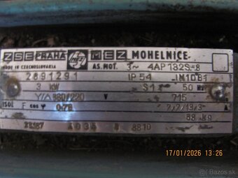 Elektromotor 3kW - 715ot./min - Hvezdový - 6