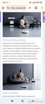 Predám ako nový robotický vysávač xiaomi mop C10 - 6