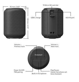 TRONSMART Element T6 mini - bluetooth reproduktor - 6