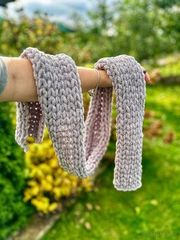 Alize puffy sveter, deka, šál - handmade - 6