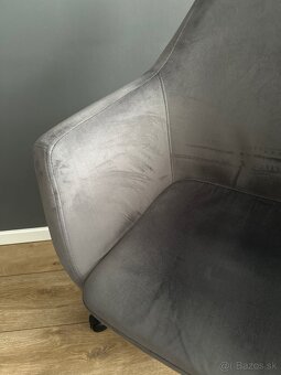 Stolička - kreslo sivé, nastaviteľná výška - 6