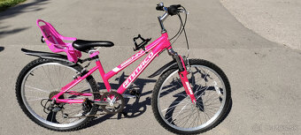 bicykel Ammaco Sienna 24″ so sedačkou pre bábiky, ako nový - 6