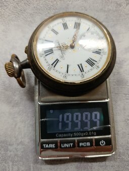 Obrovské 67mm, 200g kapesní hodinky REGULATEUR na díly - 6