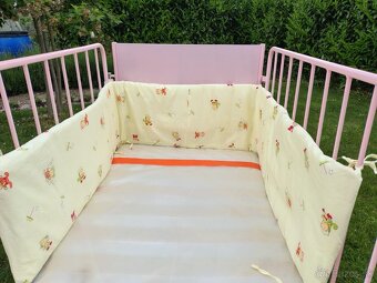 Retro detska postieľka ružová - 6