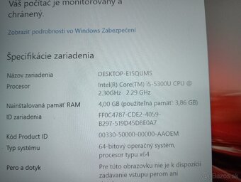predám Dell latitude 5450 - Intel core i5 - 4gb ram - 6