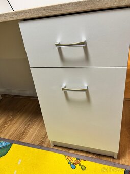 PC stôl 1D1S, biela/dub sonoma, TOPTY TYP 09 - 6