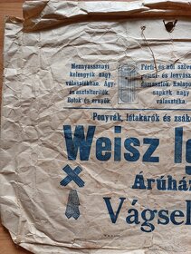 Stará reklamná nákupná taška Weisz Ignácz - 6