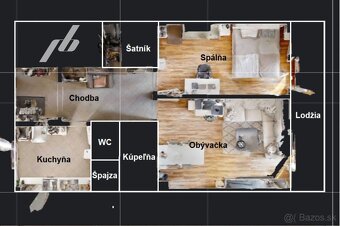 Prenájom 2 izbový byt -Martin-centrum, byt.dom Átrium (75m2) - 6