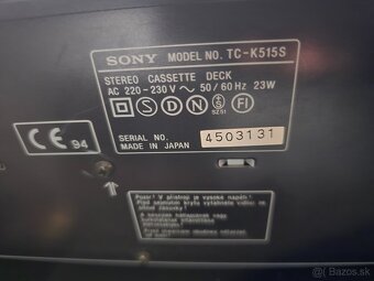 SONY TC-K515S 3-hlavový kazetový deck - 6