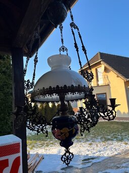 Starožitná petrolejová lampa - 6
