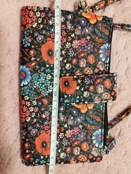 Kabelka/peňaženka s kvetinovým vzorom - 6