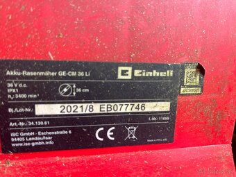 Einhell Aku kosačka GE-CM 36/36 Li - 6