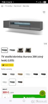 Tv stolík tv komoda luxusný design - 6