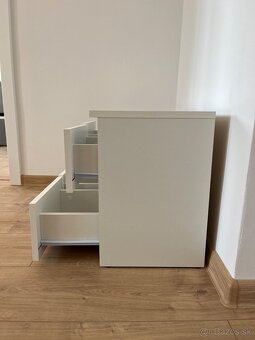 Nočný stolík biely, 2ks - 6