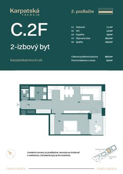 RADO | Rezidencia Karpatská (C.2F), 2i byt 60 m2 s loggiou 6 - 6