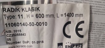 Radiator Korado radik klasik 600x1400mm - 6