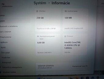 predám HP elitebook 840 g6 - Intel core i5 -8gb ram -ssd - 6