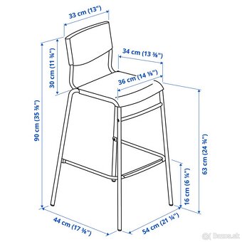 IKEA jedálenský barový stôl stoličky Sandsberg - 6