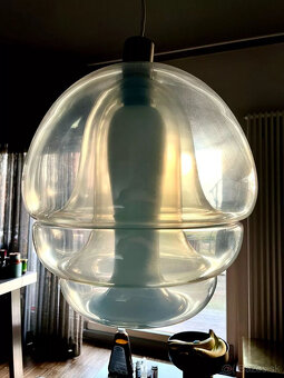 Závesná lampa od Carla Nasona pre Mazzega - priehľadné murán - 6