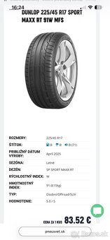 Letne pneu dunlop - 6