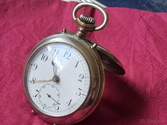 Veľké vreckové hodinky,s budíkom. - 6