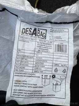 Predám Big Bag 100×100×200 cm (1250 kg, DESABAG) - 6