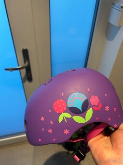 Detská prilba Micro led Floral purple velkosť S - 6
