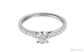 Žiarivý prsteň v bielom zlate Noella, 9K - 6