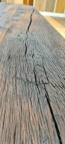 XXL 240cm Masívny drevený stôl- 200rokov staré dubové drevo - 6
