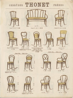 Stoličky+ lavička  Thonet - 6