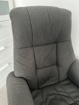 Relaxačné kreslo s podnožkou- tmavo šedé - 6