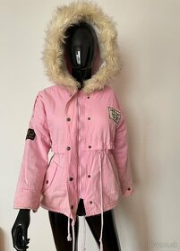 Dámska ružová zateplená bunda - 6