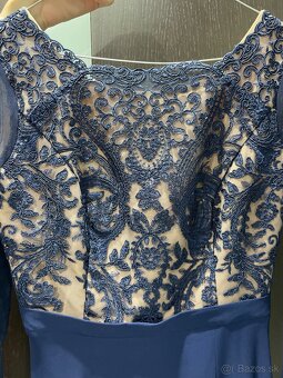 Modré plesové šaty veľkost M - 6