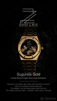 Automatické hodinky  - jedinečné s karbonovým číselníkom - 6