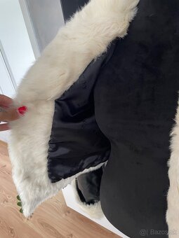Kožená dámska bunda KRIZA JEANS s pravou kožušinou-40 - 6