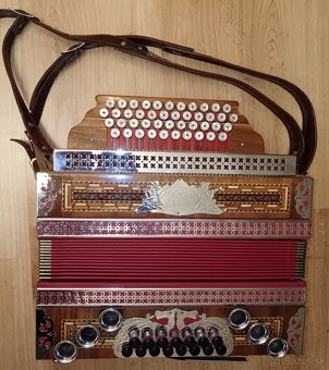 4-radová,3-hlasná heligonka Melodija-100%-ný stav - 6