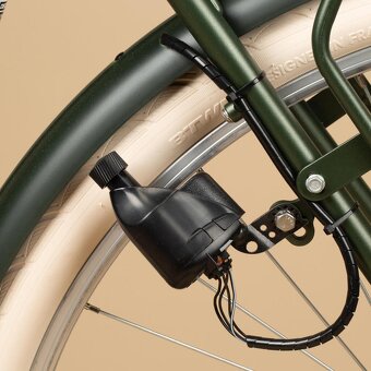 Mestský bicykel Elops 520 s vysokým rámom kaki - 6