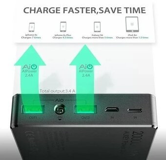 Skvelá Aukey PB-N36 3.4A Dual Turbo Recharge AiPower - 6