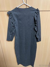 Zara sivé šaty s volánmi, 36, S - 6