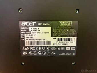 Monitor 17” Acer - 6
