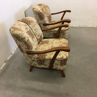 Vintage Retro kreslo HALABALA Art Deco 2ks na renovaciu - 6